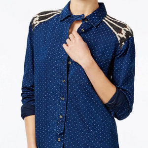 Free People Polka Dot Flannel